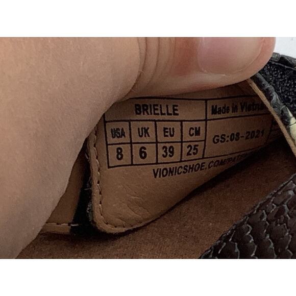 Vionic Size 8 Slide Wedges Snake Print Sandals - Picture 7 of 7